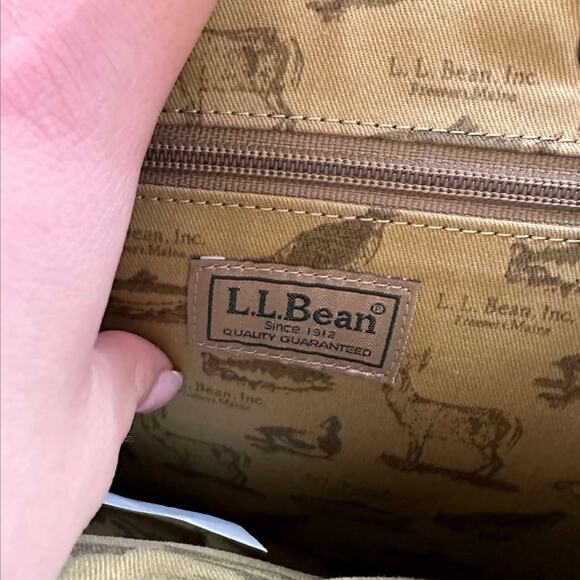VTG Womens L.L. Bean Brown Leather Small Backpack Purse - Picture 4 of 5